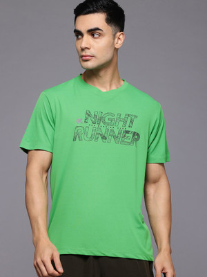 HRX by Hrithik Roshan Printed Men Round Neck Brown T-Shirt