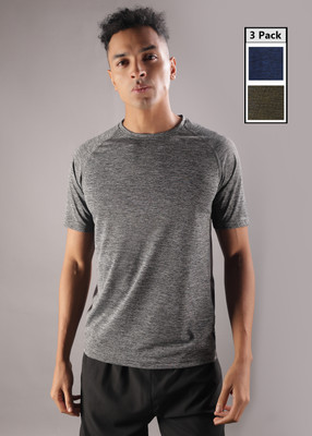Force NXT Solid Men Round Neck Multicolor T-Shirt