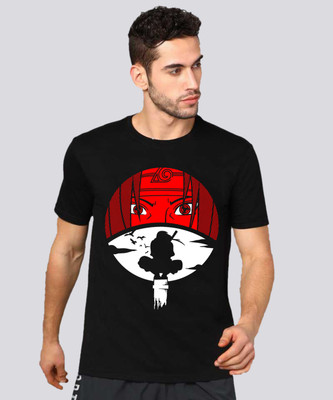 BROTEES Printed Men Round Neck Black T-Shirt