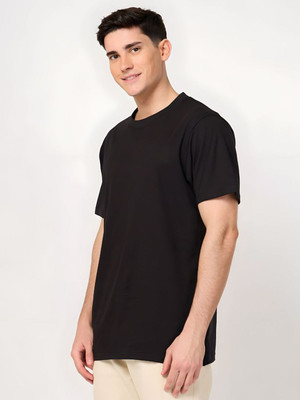 Moda Rapido Graphic Print Men Round Neck Black T-Shirt