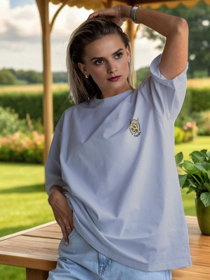 Moda Rapido Solid Women Round Neck Grey T-Shirt