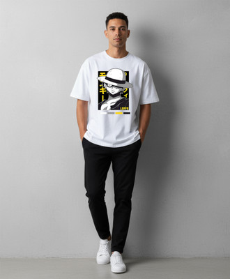 Clever Fox Graphic Print Men Round Neck White T-Shirt