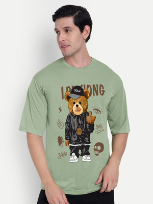 SCOTT FINCHER Graphic Print Men Round Neck Light Green T-Shirt