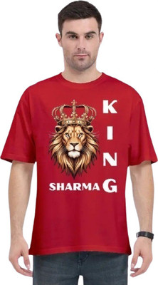 radhu fashions Printed Men Round Neck Red T-Shirt
