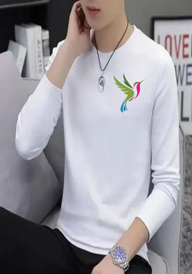 Jay Graphic Print Men Round Neck White T-Shirt