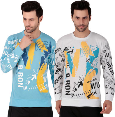 SM SHAYAM CREATION Printed, Typography Men Round Neck White T-Shirt