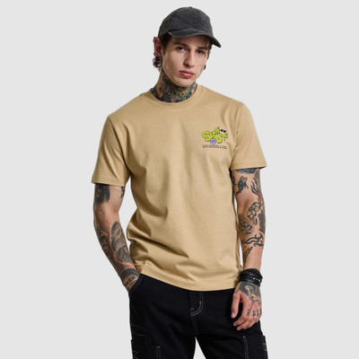 Snitch Graphic Print Men Crew Neck Beige T-Shirt