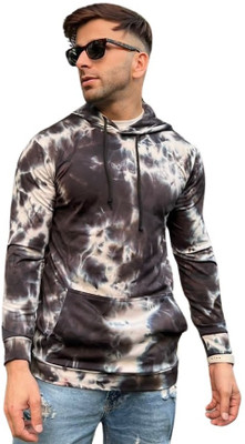 Gritstones Graphic Print Men Hooded Neck Black, White T-Shirt