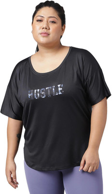 MKH Typography Women Scoop Neck Black T-Shirt