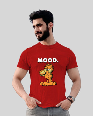 JP Creation Printed, Typography Men Round Neck Red T-Shirt