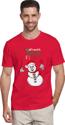 Buy That Trendz Printed Men Round Neck Red T-Shirt