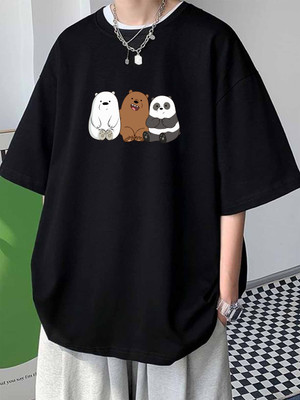 Cool Plus Solid Men Round Neck Black T-Shirt