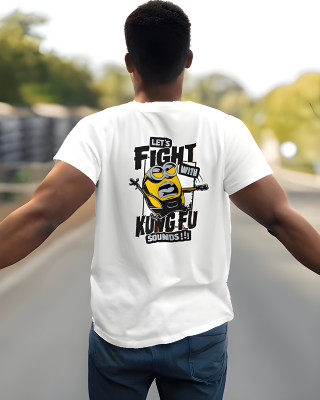 StitchTantra Graphic Print Men Round Neck White T-Shirt