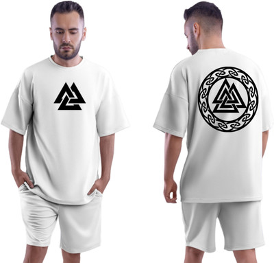 JoyandHappiness Printed Men Round Neck White T-Shirt