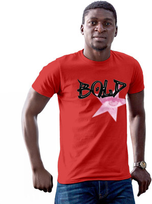 Fighterhero Printed Men Round Neck Red T-Shirt