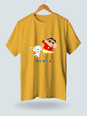 Jack Paris Printed Men Round Neck Yellow T-Shirt