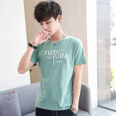 THUNDER PLANET Typography Men Round Neck Light Green T-Shirt