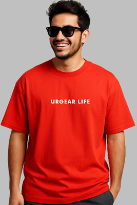 UrGear Printed Men Round Neck Red T-Shirt