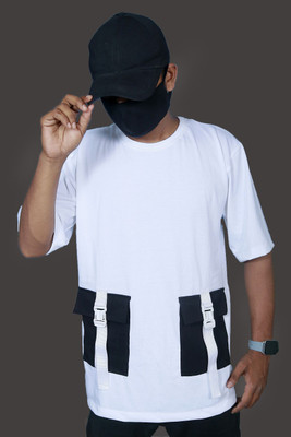 Ajworld Solid Men Round Neck White T-Shirt