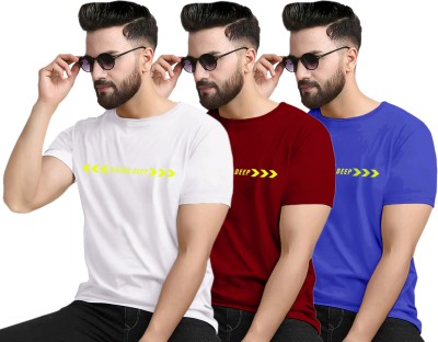 MOLASUS Printed Men Round Neck Multicolor T-Shirt