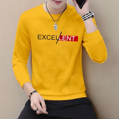 GLOBAL NOMAD Graphic Print Men Round Neck Yellow T-Shirt