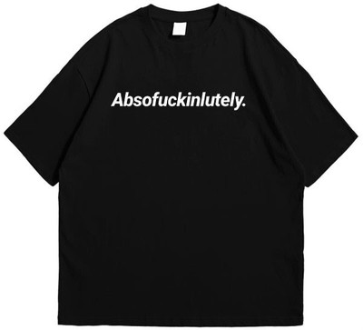 inblak Typography Men Round Neck Reversible Black T-Shirt