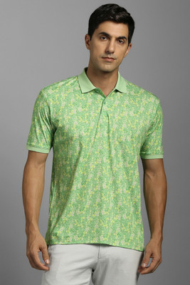 LOUIS PHILIPPE Printed Men Polo Neck Green T-Shirt