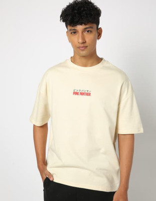 Deadstock Theory Solid Men Round Neck Beige T-Shirt