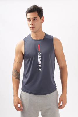 STI -Fashion For Your Story Printed Men Round Neck Grey T-Shirt