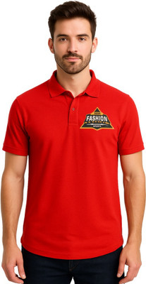 SHIRERAMEXPORTS Printed Men Polo Neck Blue T-Shirt