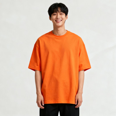UrGear Solid Men Round Neck Orange T-Shirt