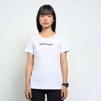 Ajile By Pantaloons Self Design Women Round Neck White T-Shirt