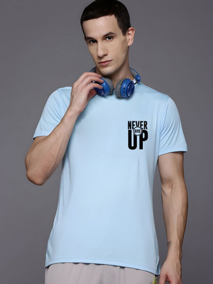 SZN Graphic Print Men Round Neck Light Blue T-Shirt