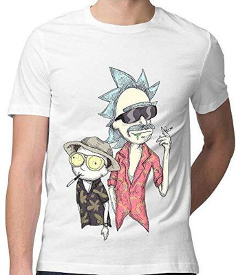 Trendy Samples Printed Men Round Neck White T-Shirt