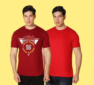 WOOSTRO Graphic Print Men Round Neck Multicolor T-Shirt