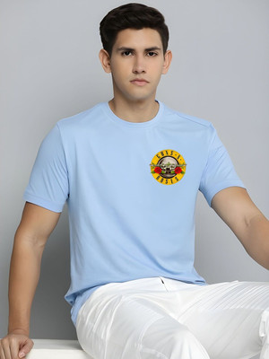 SZN Graphic Print Men Round Neck Light Blue T-Shirt