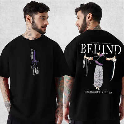 the rich state Printed Men Round Neck Black T-Shirt
