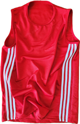 oolestore Solid Men Round Neck Red, White T-Shirt