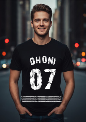 Uniplanet Store Self Design Men Round Neck Black T-Shirt