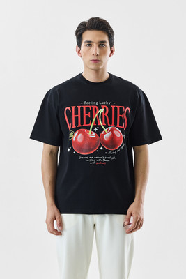 Snitch Graphic Print Men Round Neck Black T-Shirt