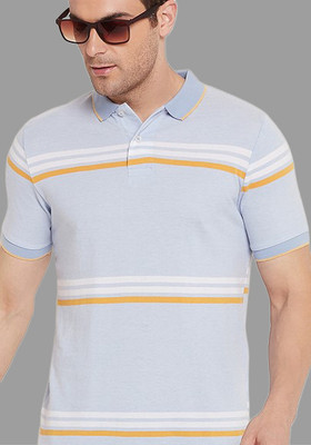 Austin Wood Striped Men Polo Neck Multicolor T-Shirt