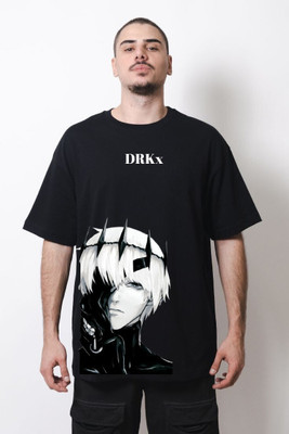 DRKx VSTRA Printed Men Round Neck Black T-Shirt