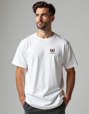 EZCLOTHING Graphic Print Men Round Neck White T-Shirt