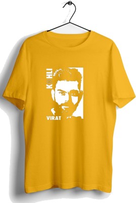 Tee Gallery Printed Men Round Neck Yellow T-Shirt