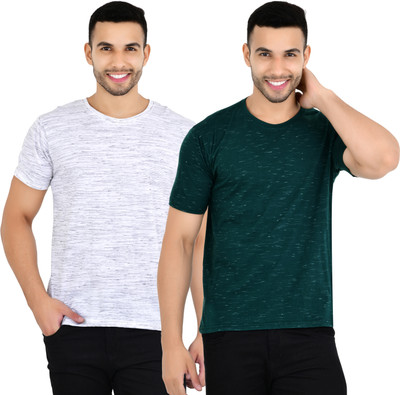 YUALIN CREATION Printed Men Round Neck Multicolor T-Shirt