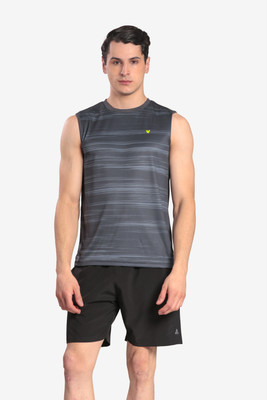 On-Vers Printed Men Round Neck Grey T-Shirt