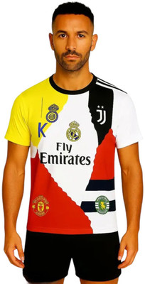 Playhard Printed Men Round Neck Multicolor T-Shirt