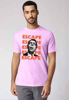 dunx Printed Men Round Neck Purple T-Shirt