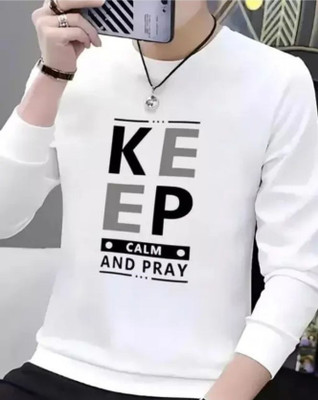 chand enterprises Printed Men Round Neck White T-Shirt