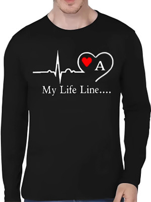 FASHNET FASHION Printed Men Round Neck Black T-Shirt
